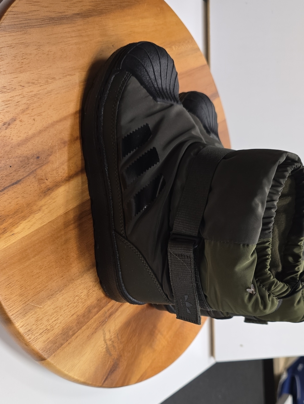 adidas Olive Green and Black Kids  Winter Boot